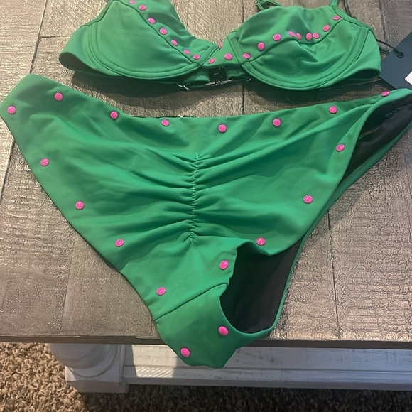 Cynthia Rowley Studded Bikini Top and Bottoms - Picture 7 of 9